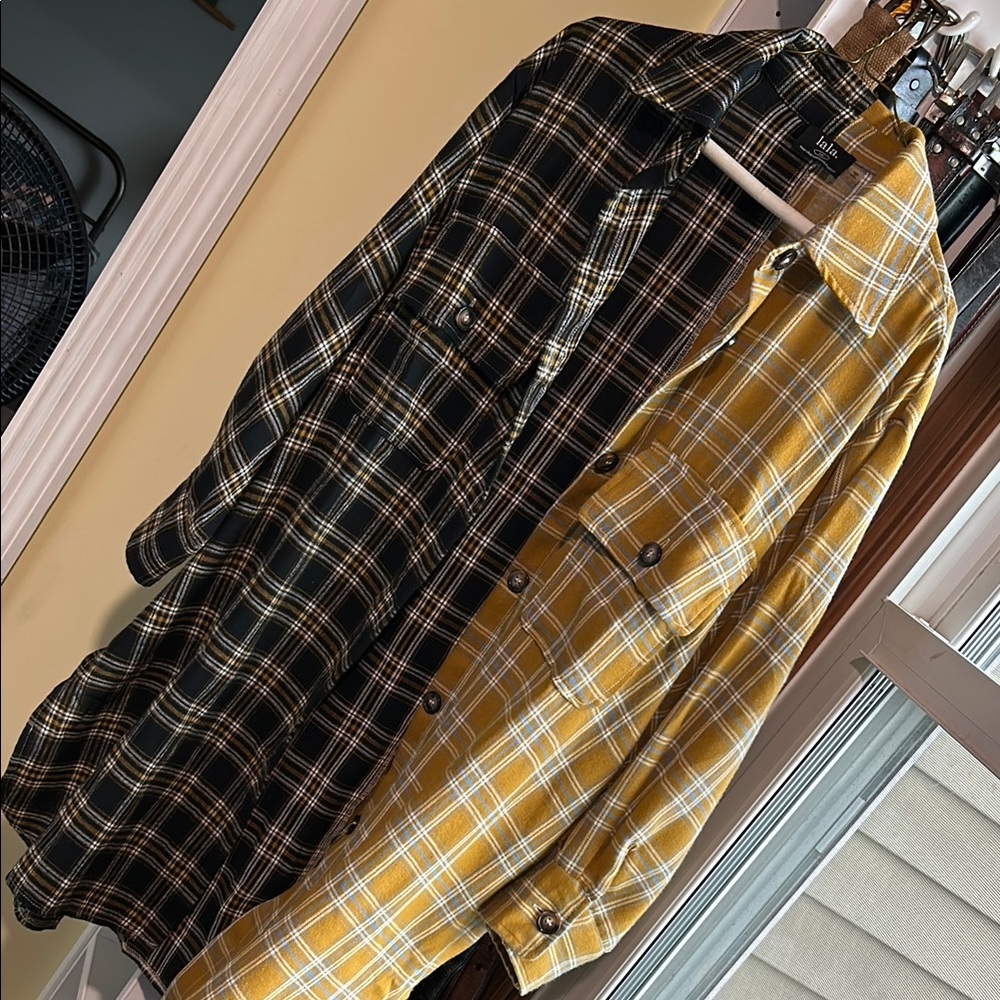 Dressed in Lala bumblebee plaid